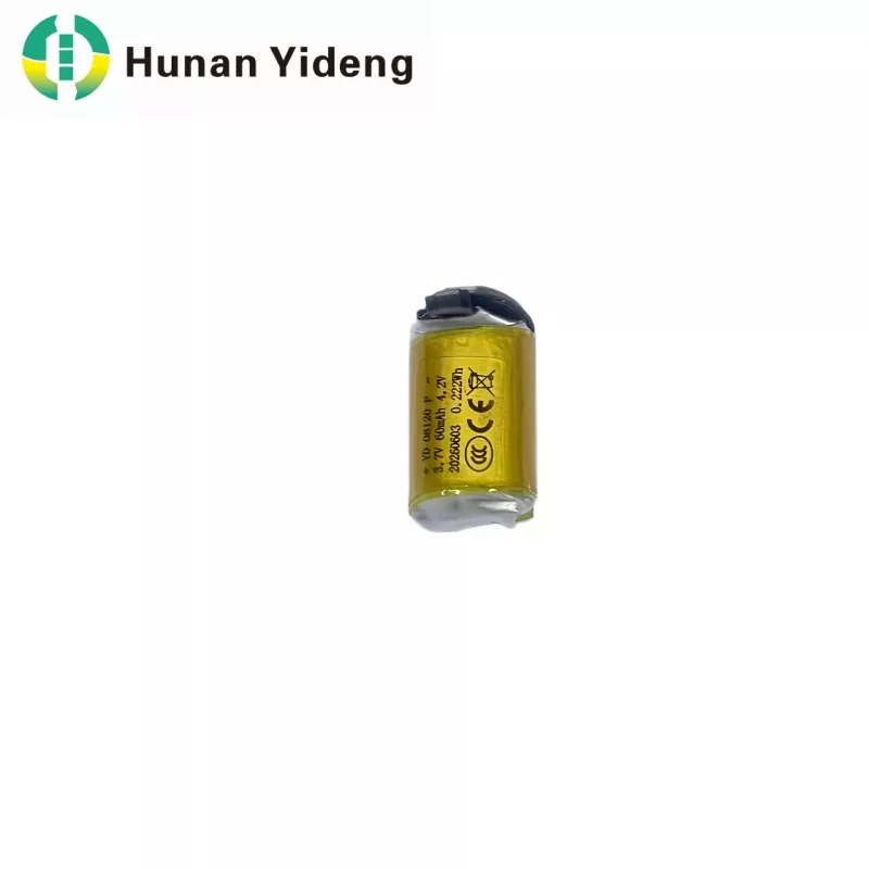 08120 3.7V 60mAh ली पॉलिमर दंडगोलाकार बॅटरी