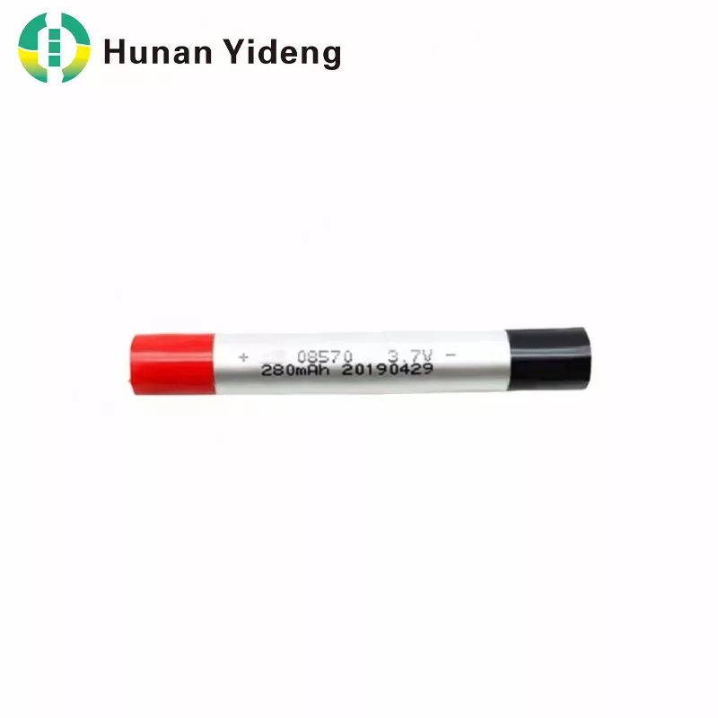 08570 3.7V 280mAh स्लिम दंडगोलाकार ली-पॉलिमर बॅटरी