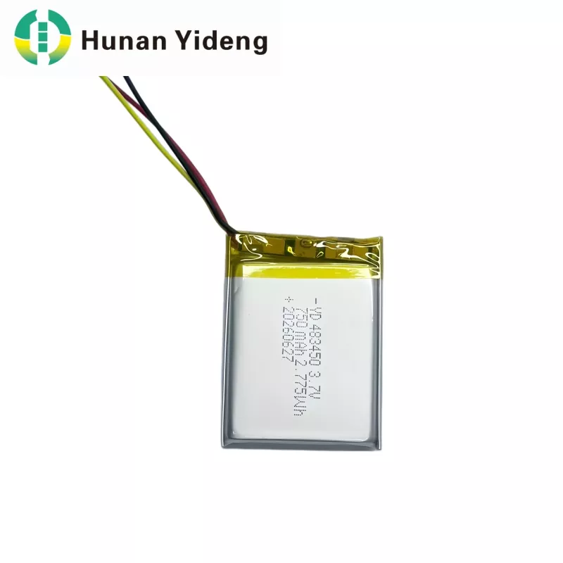 3.7V 750mAh 483447 उच्च क्षमता लहान लिथियम पॉलिमर रिचार्जेबल लिपो बॅटरी