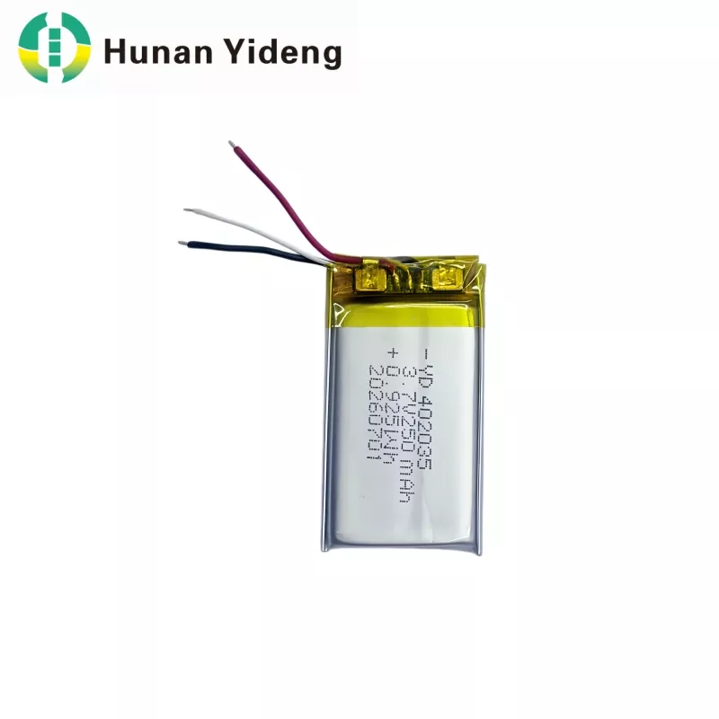 402035 3.7v 250mAh VR स्मार्ट कॅमेरा ली पॉलिमर बॅटरी