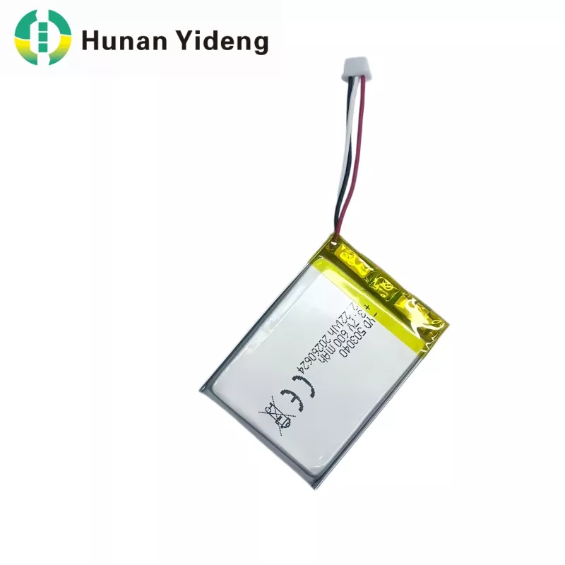 503040 3.7V 600mAh स्क्वेअर रिचार्जेबल बॅटरी