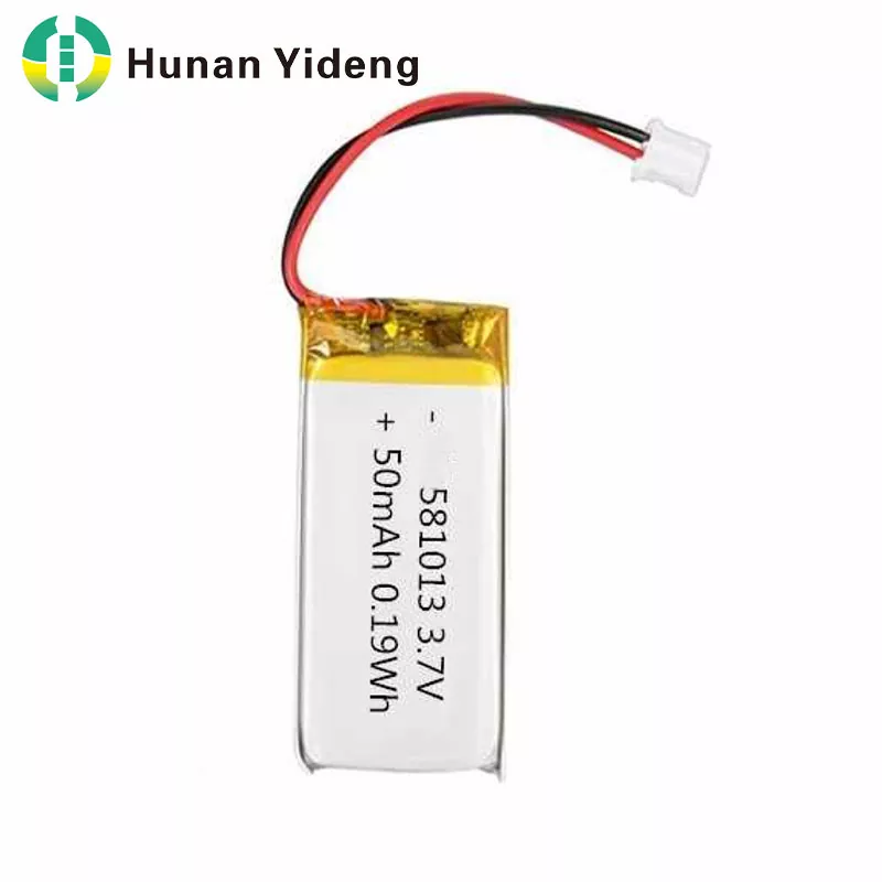 581013 3.7v 50mah लिथियम पॉलिमर ली आयन लिपो बॅटरी