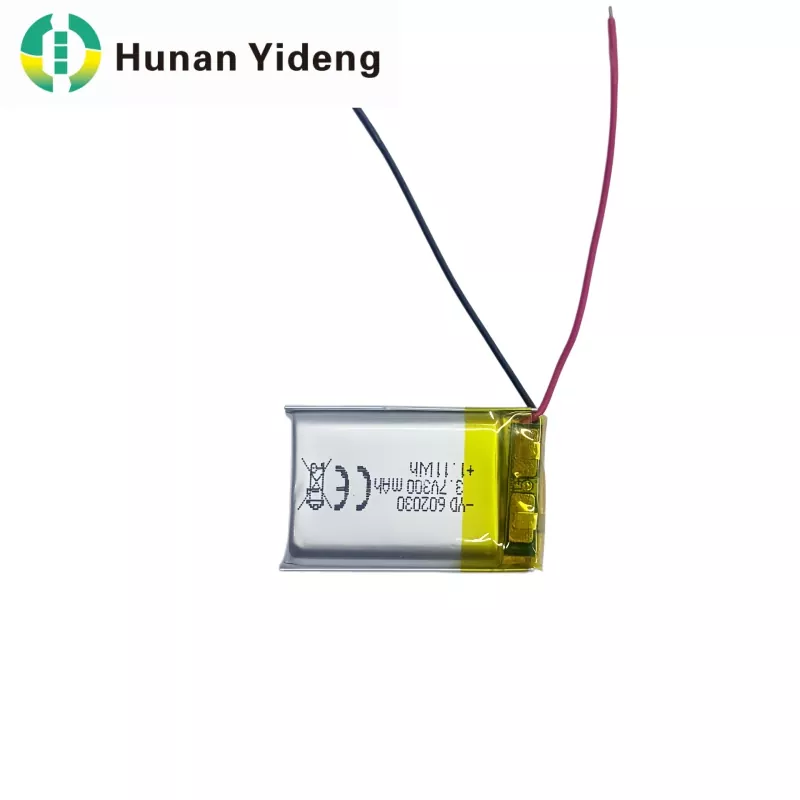 स्मार्ट स्पीकरसाठी 602030 3.7V 300mAh ली पॉलिमर बॅटरी
