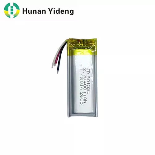 3.7V 600mAh 801535 Flat Lithium Polymer Rechargeable Lipo Battery